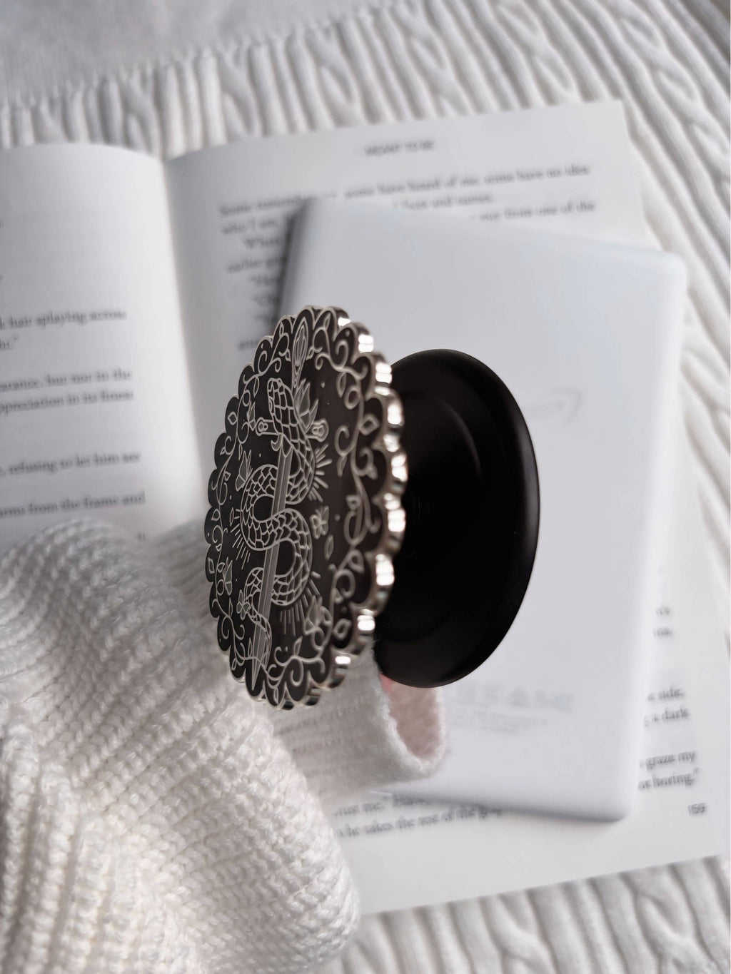 PREORDER • Silver Serpent E-Reader Grip • October ETA