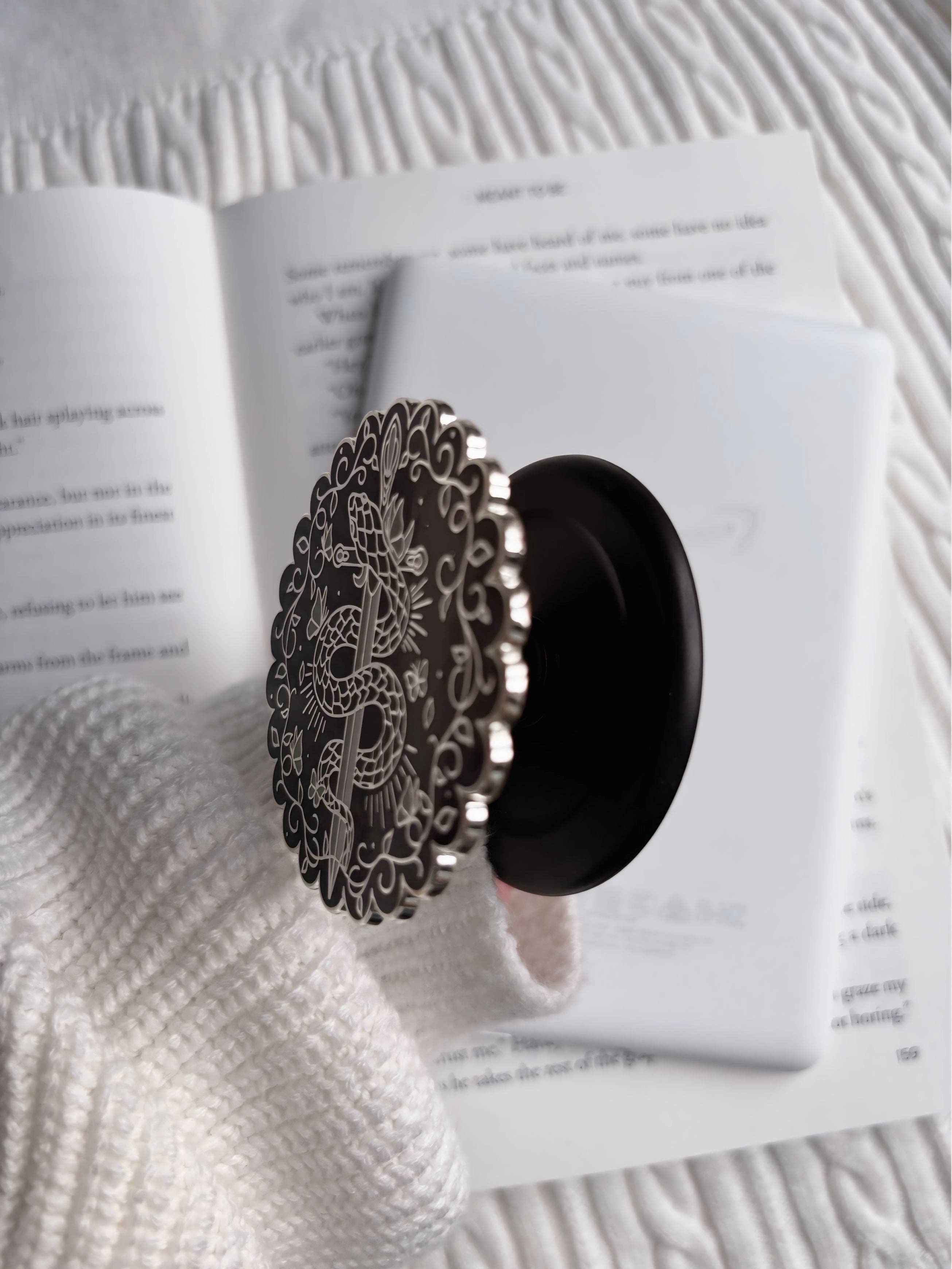 PREORDER • Silver Serpent E-Reader Grip • October ETA