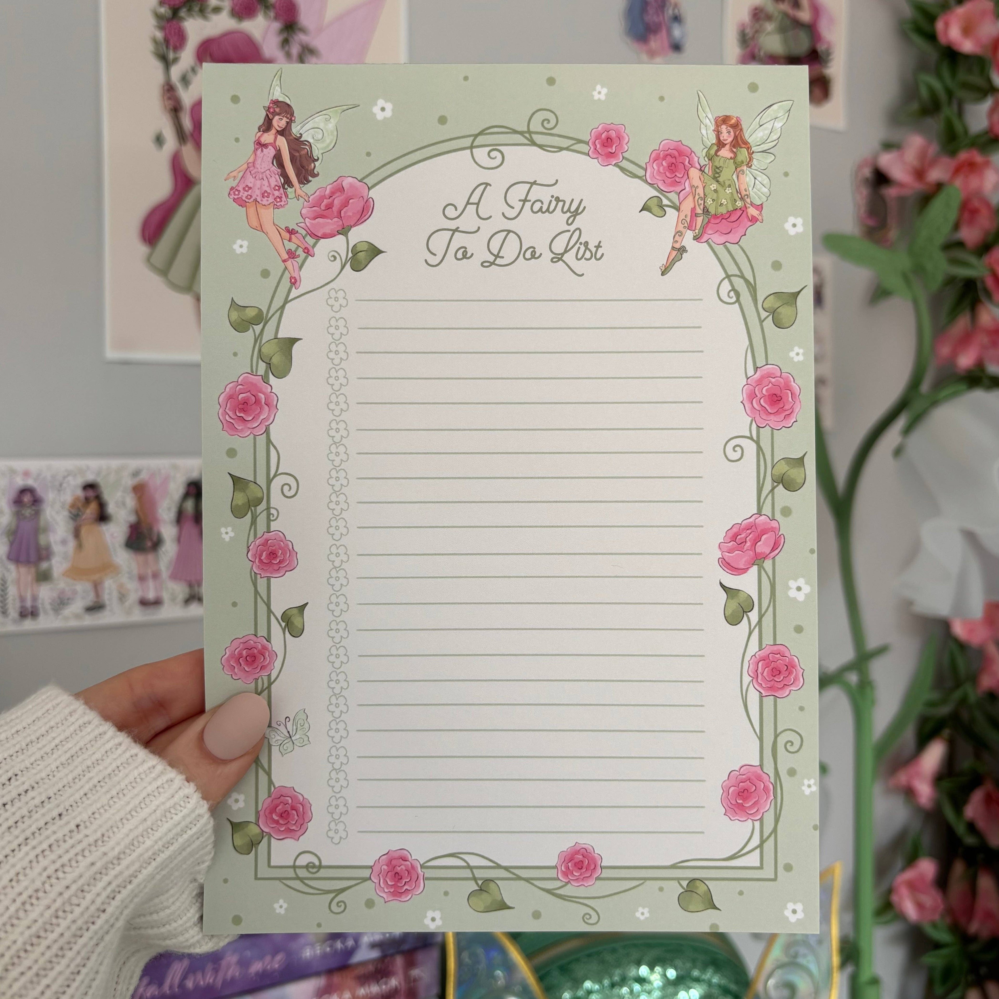 PREORDER • Fairy To Do List Notepad • October ETA