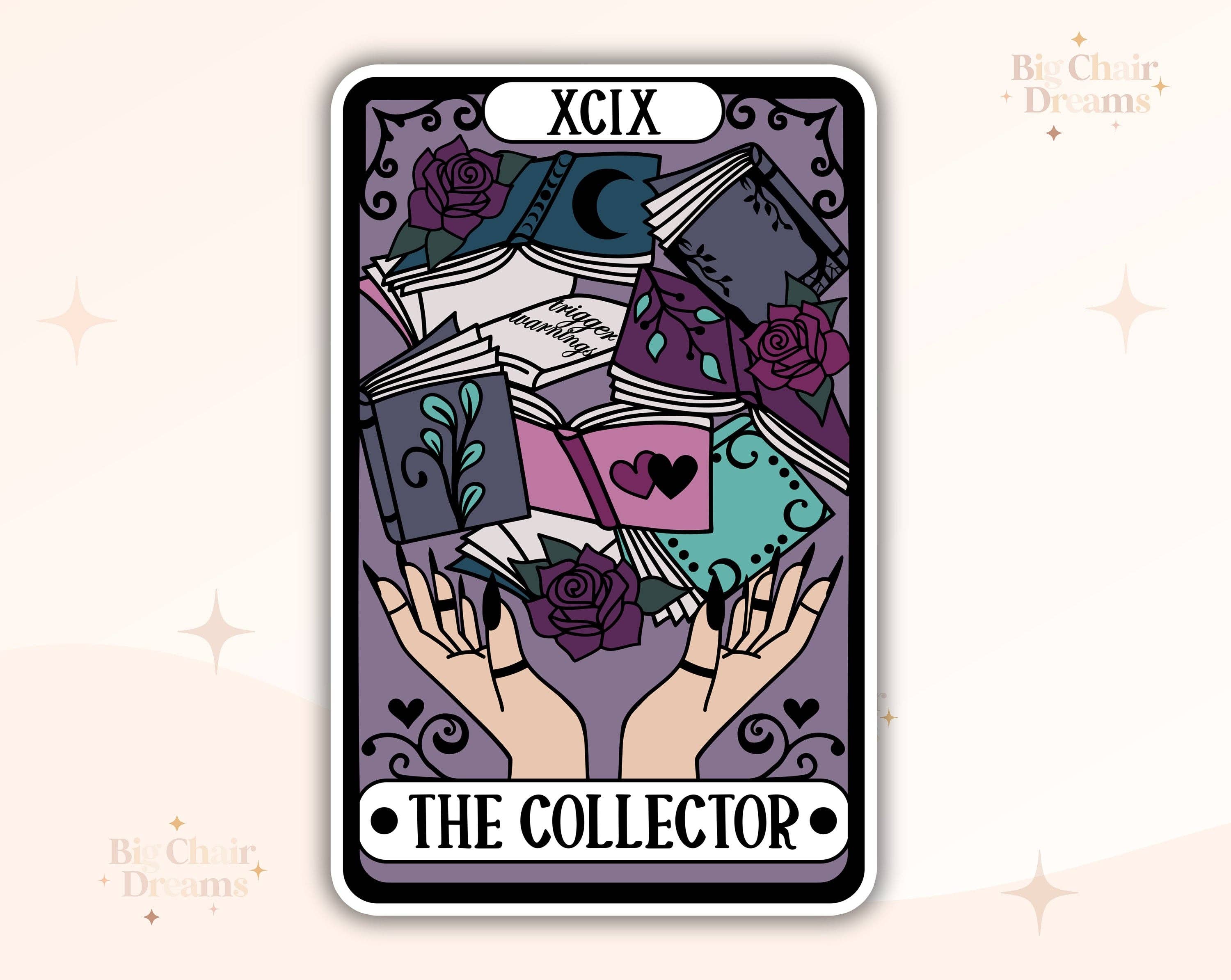 Tarot Card The Collector Sticker  - Confetti Holographic