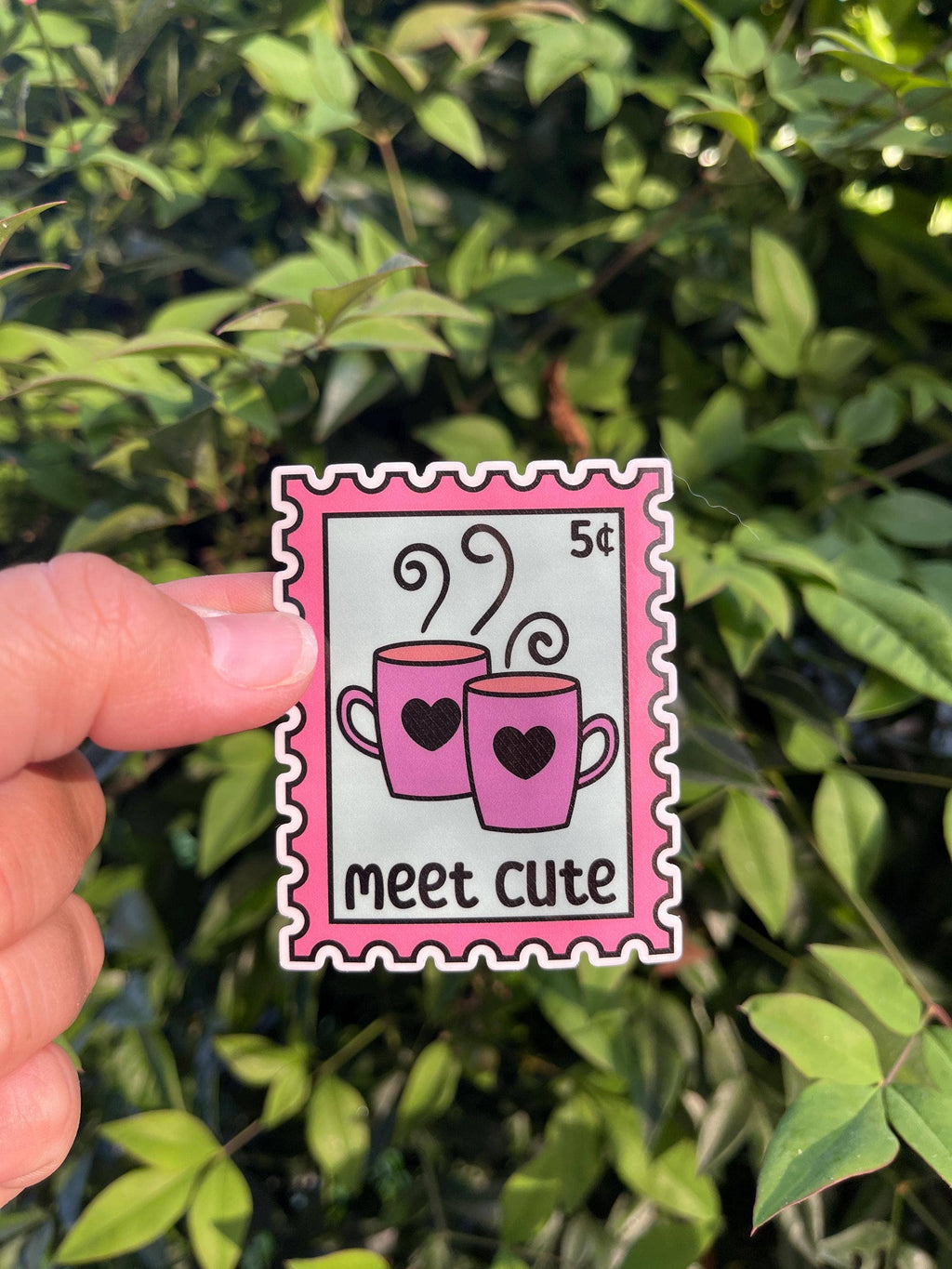 Meet Cute Stamp Sticker -  Book Lover - Smut - Booktok - bookish Sticker - kindle sticker - e-reader - Booktrope Sticker