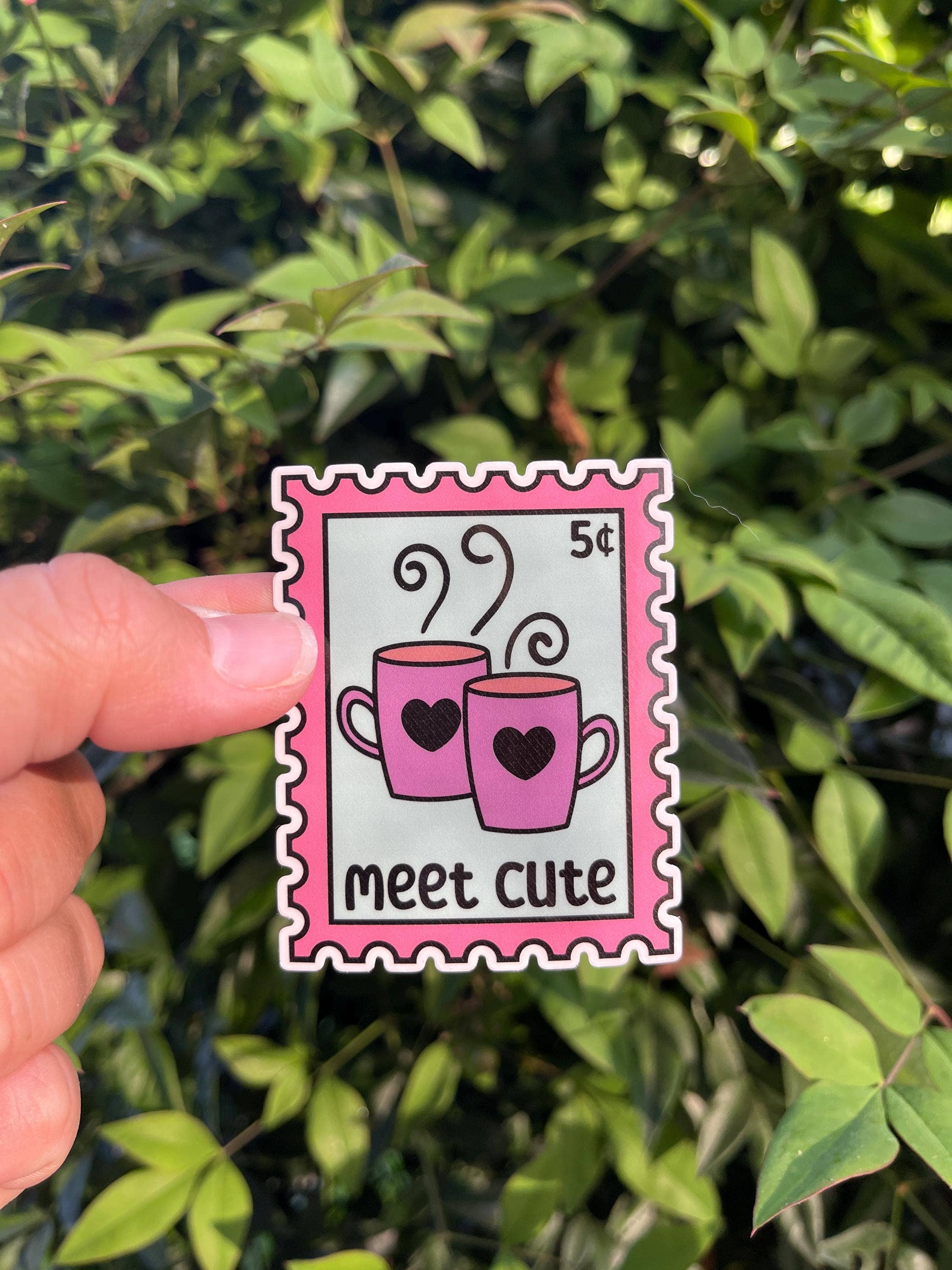 Meet Cute Stamp Sticker -  Book Lover - Smut - Booktok - bookish Sticker - kindle sticker - e-reader - Booktrope Sticker