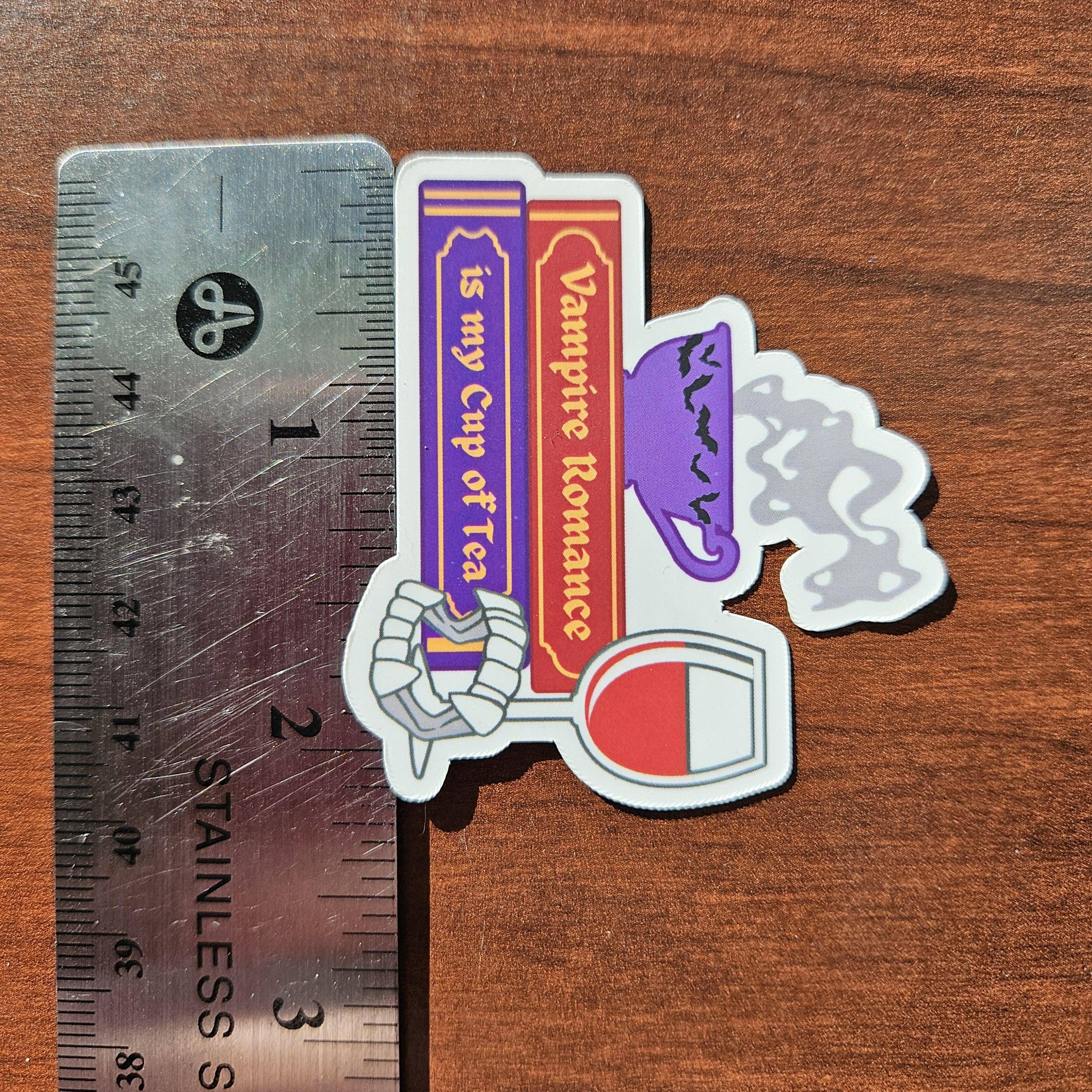 Vampire Romance is my Cup of Tea, Bookish Sticker, 2"