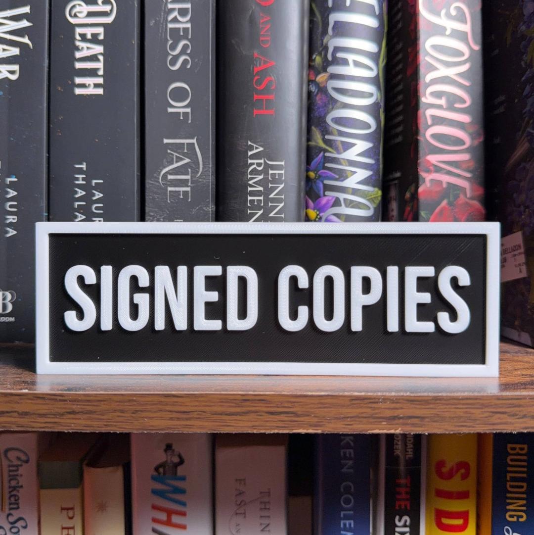 Bookshelf Signs • Monster Smut • To Be Read • Multiple Phrases and Colors - Monster Stuff Store