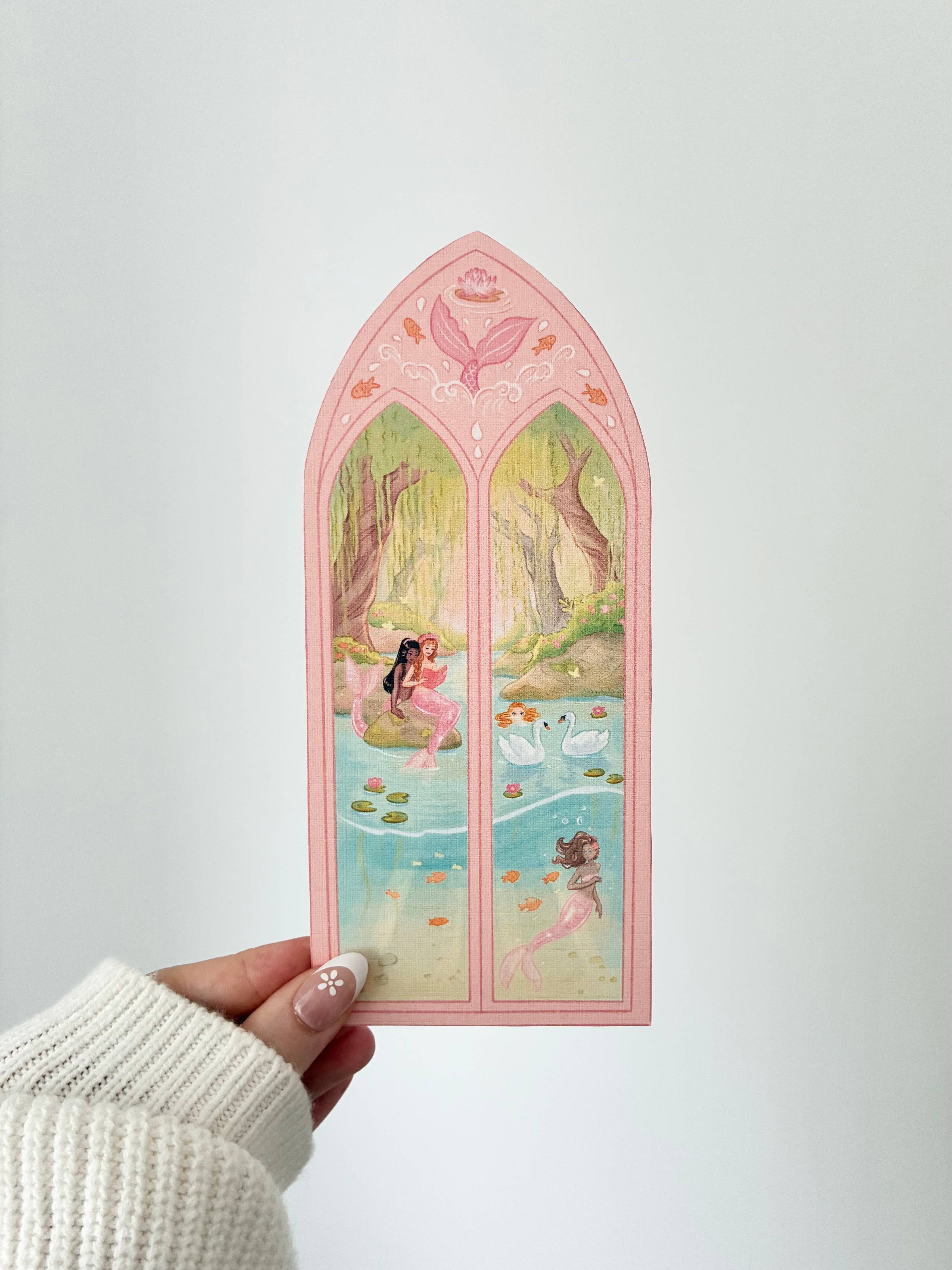 PREORDER • Mermaid Arched Window Bookmark • October ETA