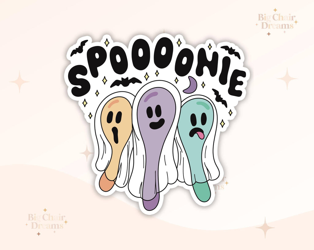Spoooonie Ghost Sticker - Halloween - Ghost - Fall