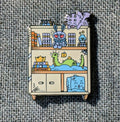 Cryptid Bookshelf Enamel Pin - 1.5" - Monster Stuff Store