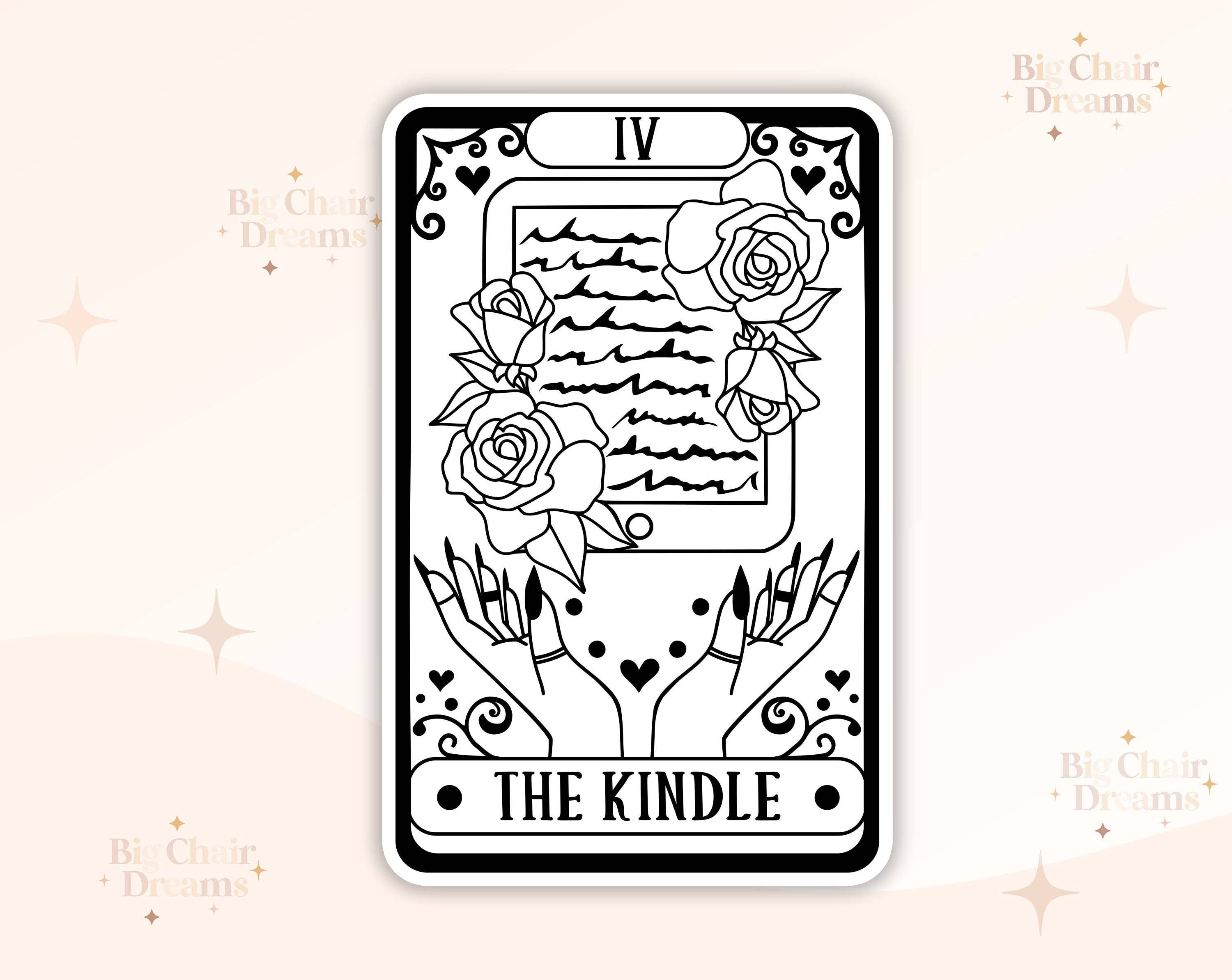 Tarot Card the Tablet Sticker - Book Lover Sticker