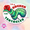 I'm a Sucker for Tentacles Monster Romance Sticker - Monster Stuff Store