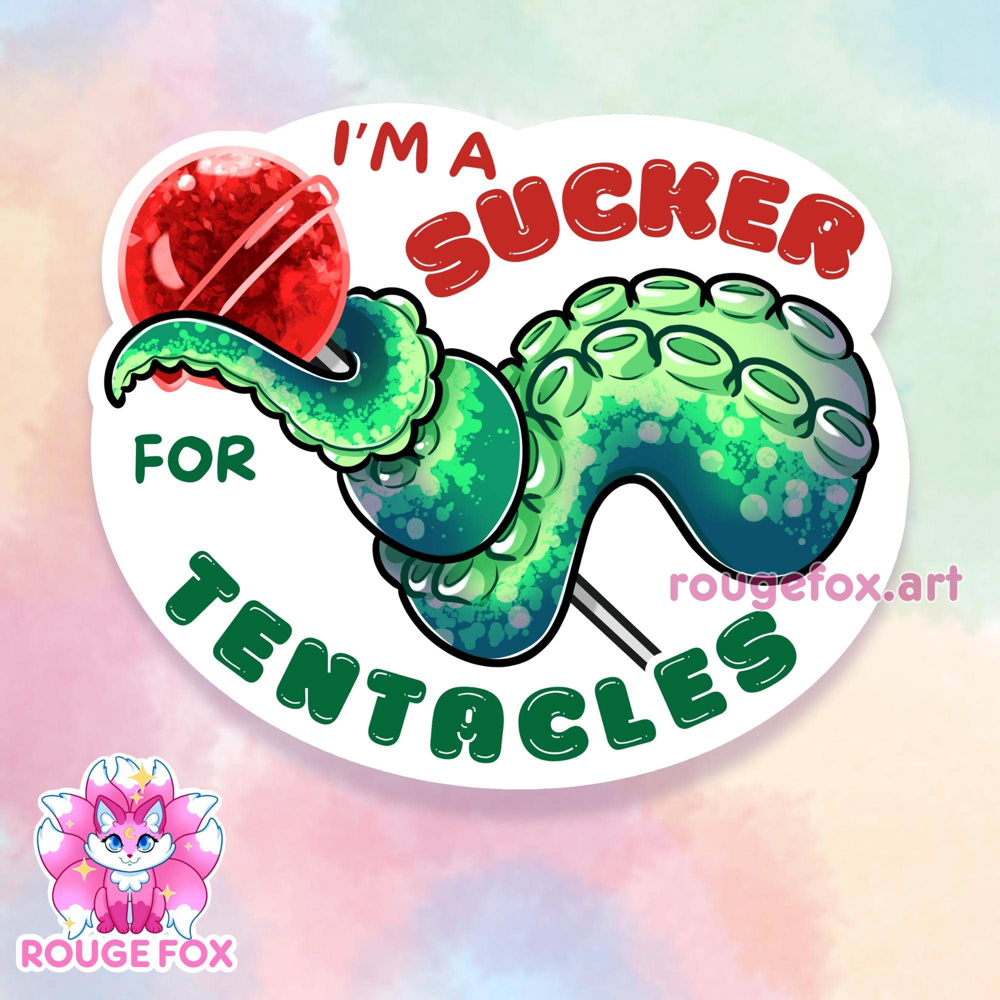 I'm a Sucker for Tentacles Monster Romance Sticker - Monster Stuff Store