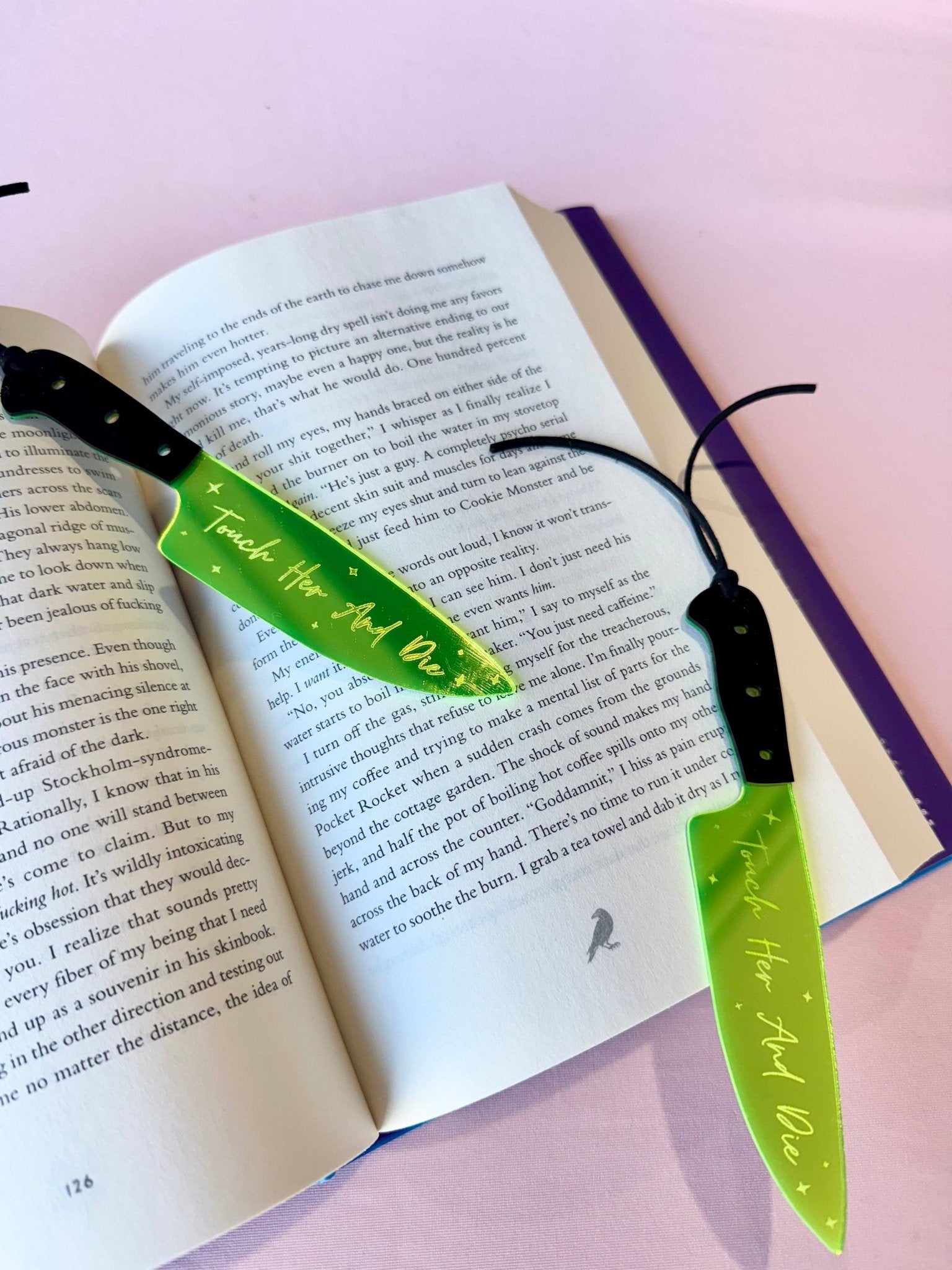 Mirrored Knife Bookmark - Preorder for Batch 2 - Multiple Phrases/Colors - Monster Stuff Store