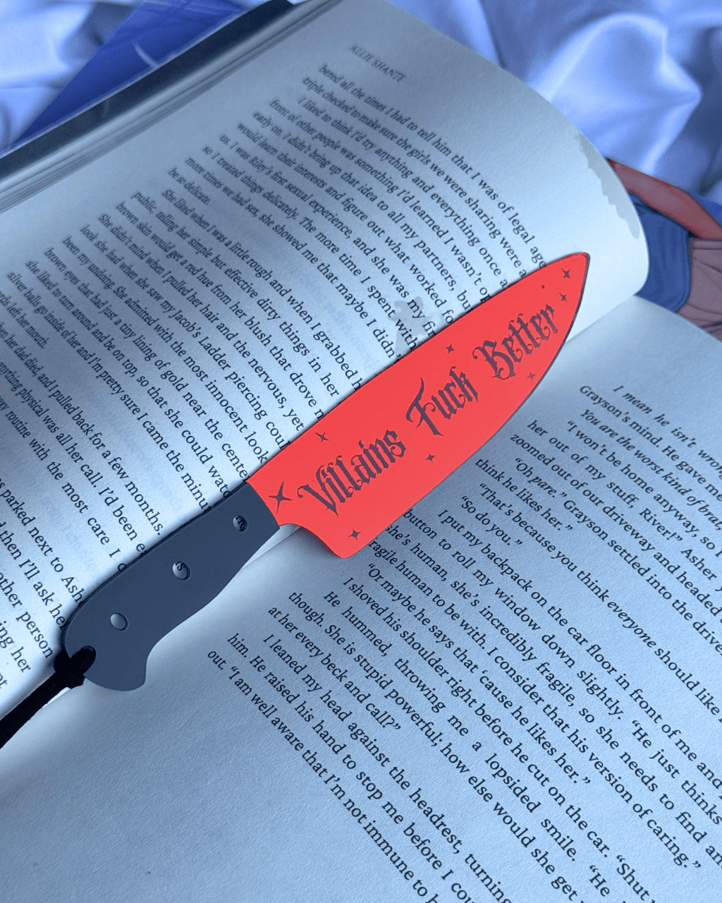 Mirrored Knife Bookmark - Preorder for Batch 2 - Multiple Phrases/Colors - Monster Stuff Store