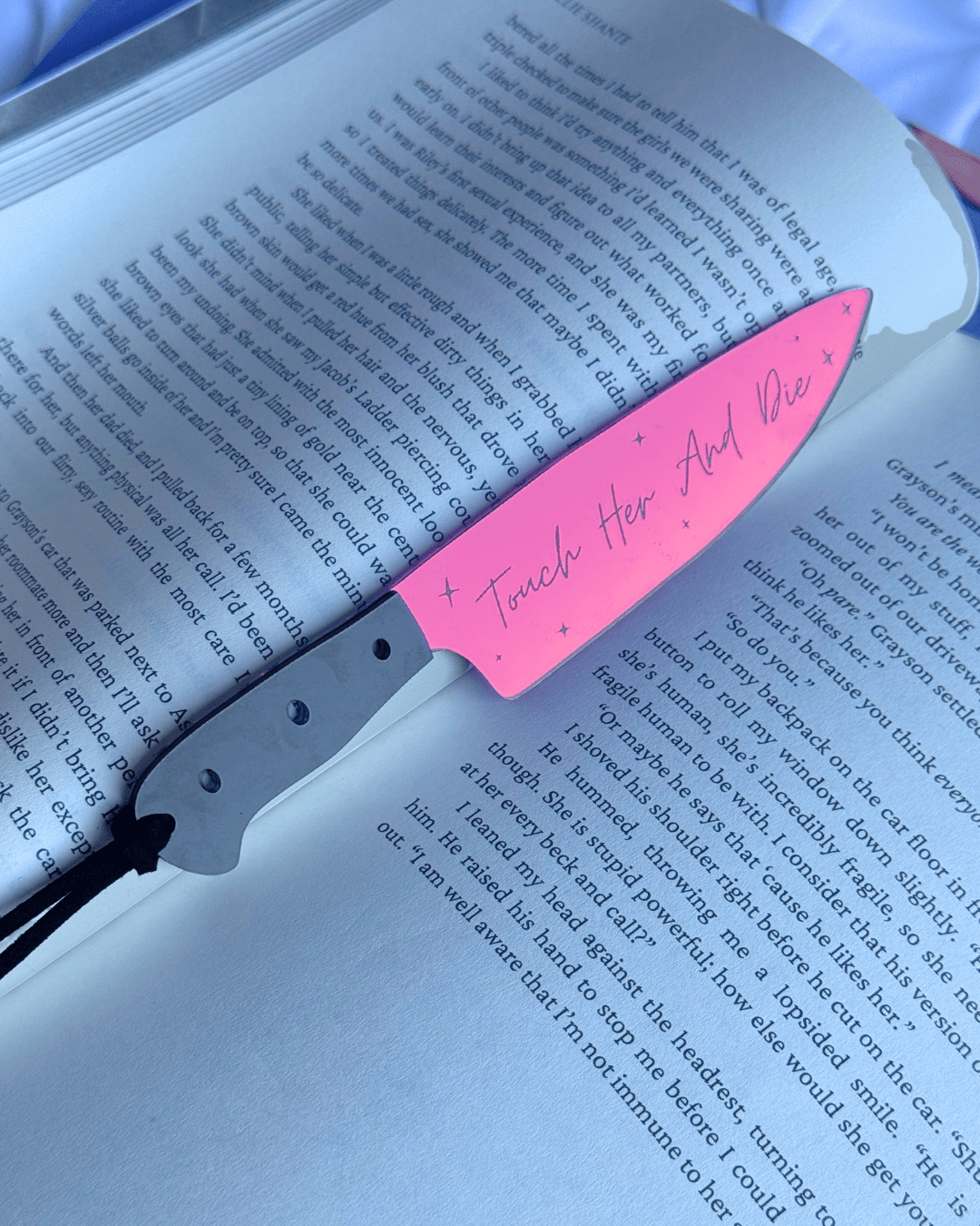 Mirrored Knife Bookmark - Preorder for Batch 2 - Multiple Phrases/Colors - Monster Stuff Store