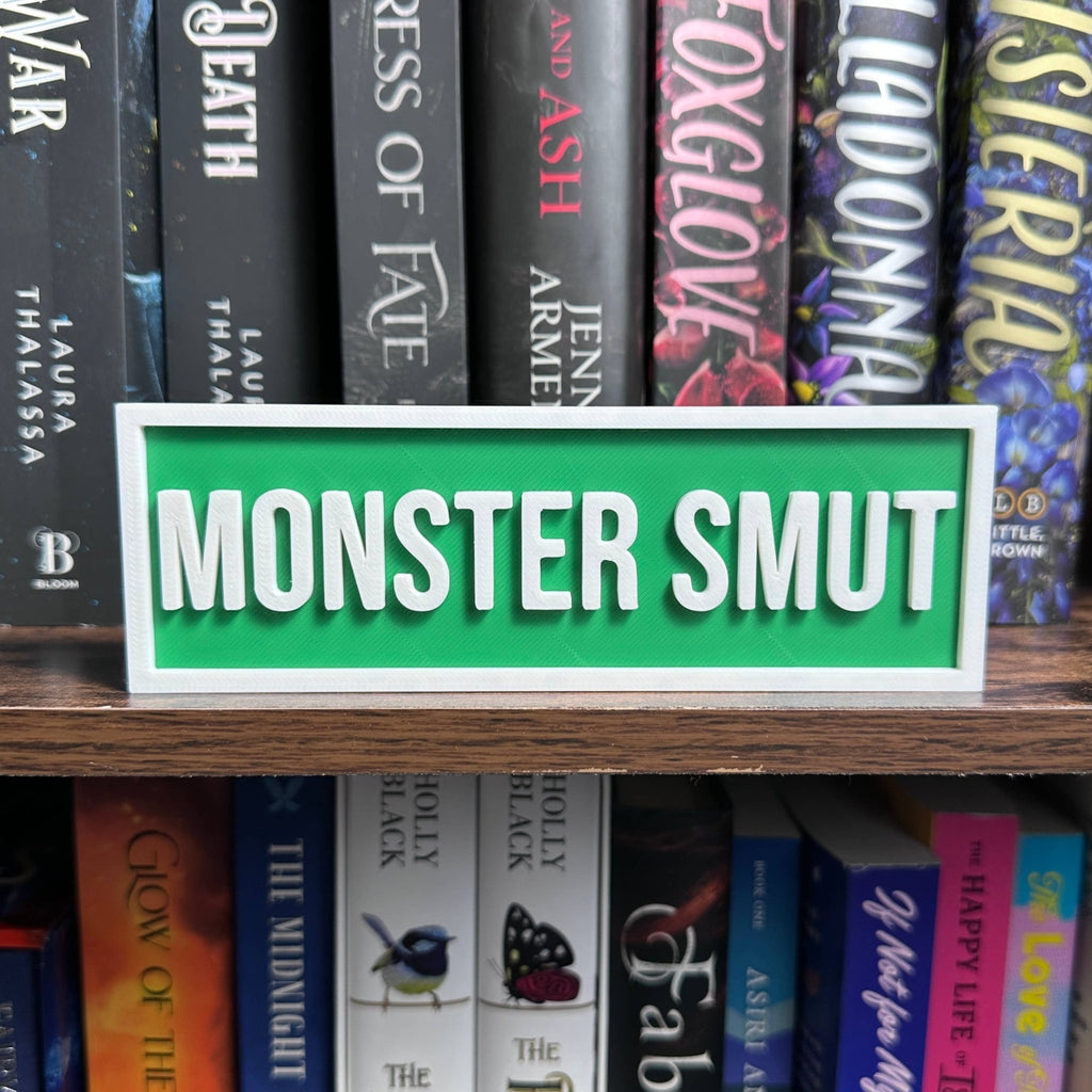 Monster Smut Street Sign in LAVENDER | Bookshelf Decor - Monster Stuff Store