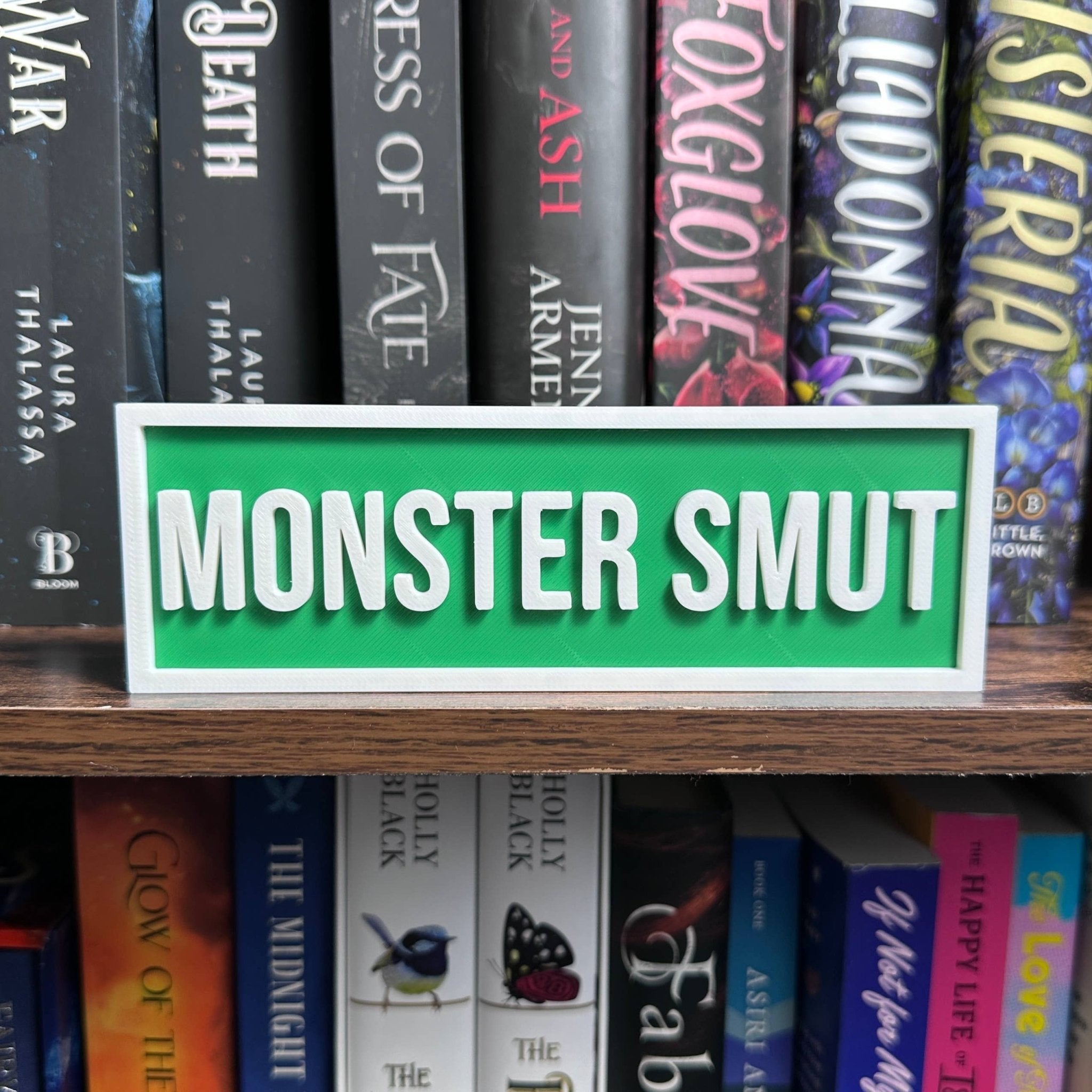 Monster Smut Street Sign in LAVENDER | Bookshelf Decor - Monster Stuff Store