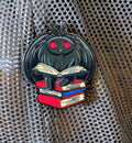 Mothman Reading a Book Enamel Pin - 1.5" - Monster Stuff Store
