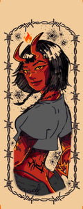 Nathalia Rui Art • Demon Girl Bookmarks • SFW and NSFW Versions - Monster Stuff Store