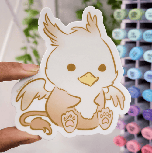 PREORDER Baby Griffin Vinyl Sticker • Gryphon Sticker - Monster Stuff Store