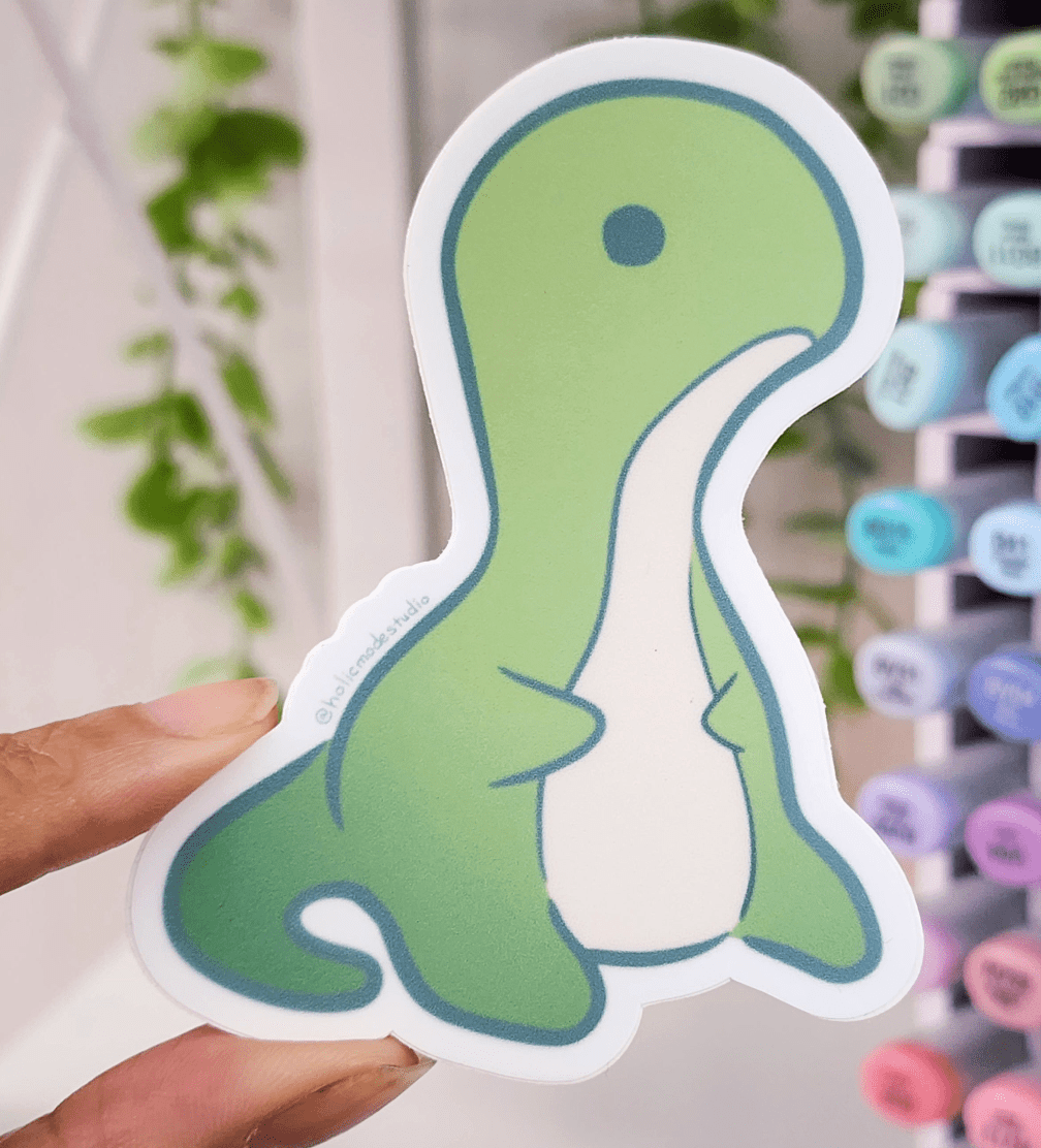 PREORDER Baby Nessie Sticker • Lochness Monster Vinyl Sticker - Monster Stuff Store