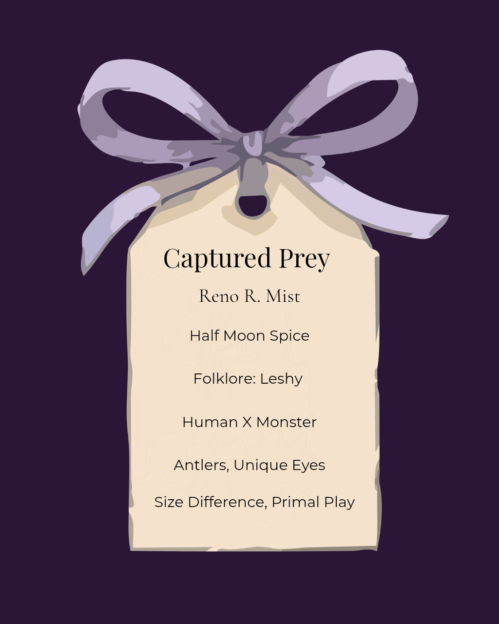 PREORDER Captured Prey by Reno R. Mist - Signed Edition Paperback - Monster Stuff Store