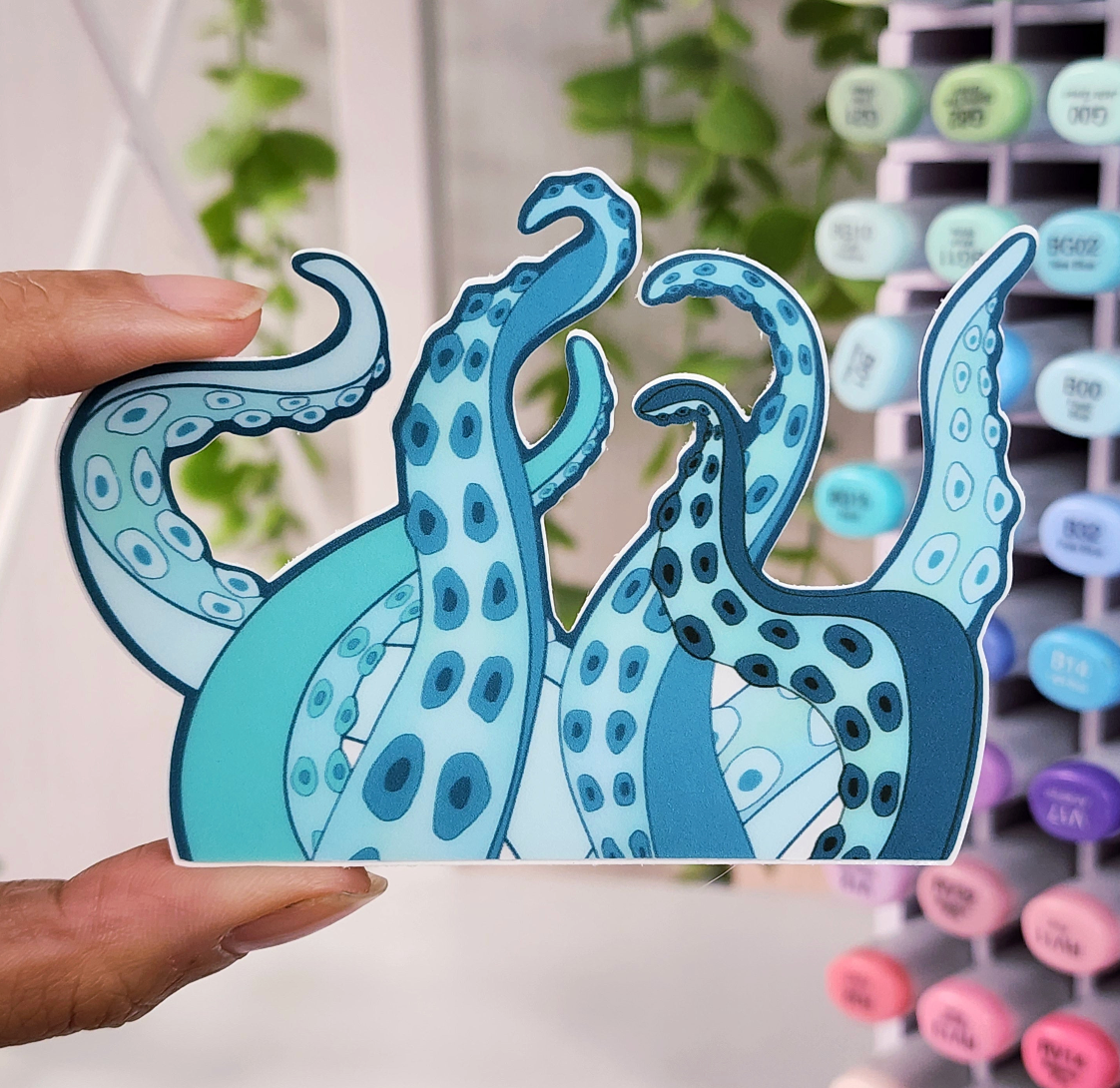 PREORDER Kraken Tentacle Sticker - Monster Stuff Store