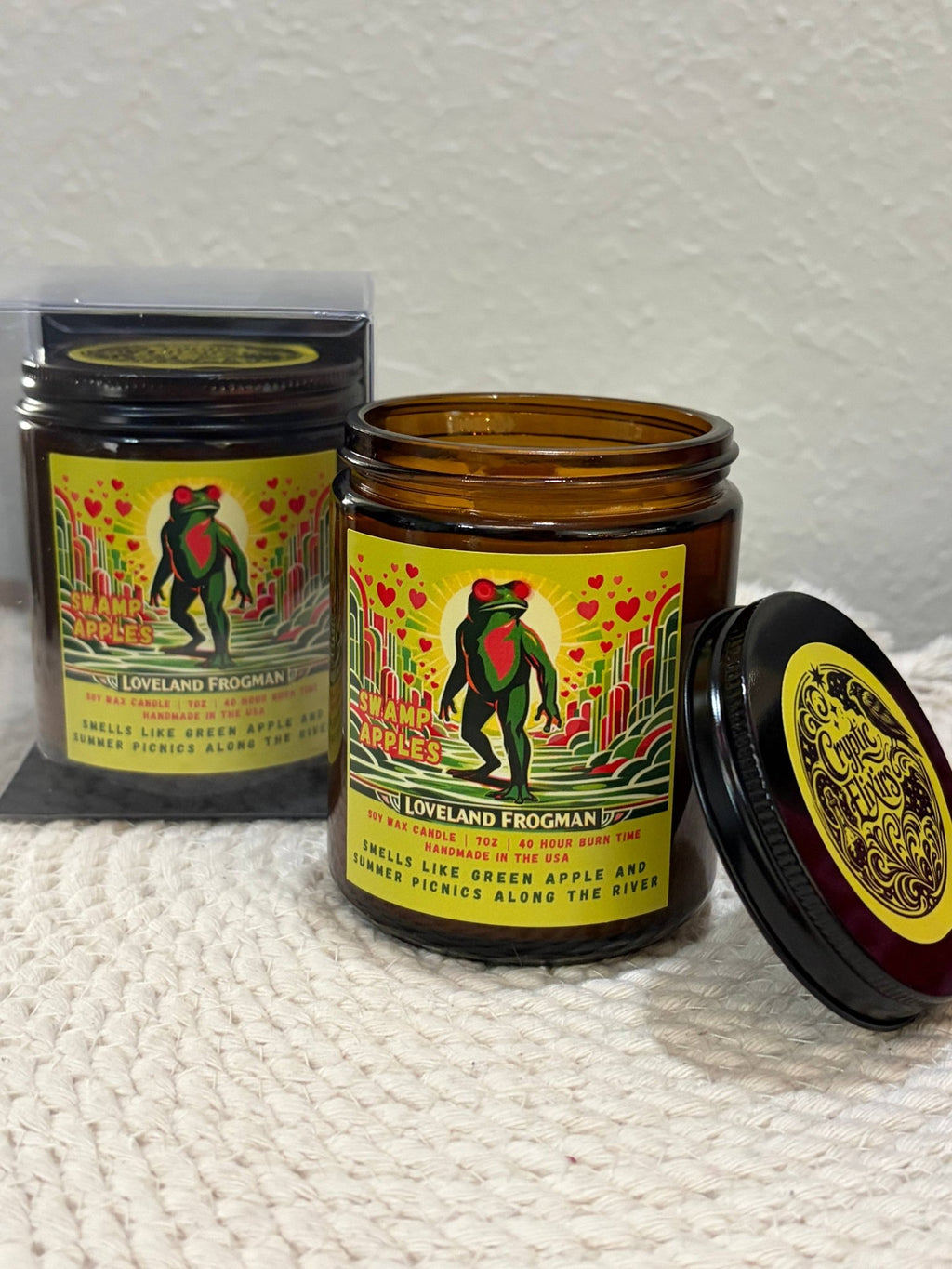 PREORDER • Loveland Frogman • Apple Scented Candle  - Monster Stuff Store