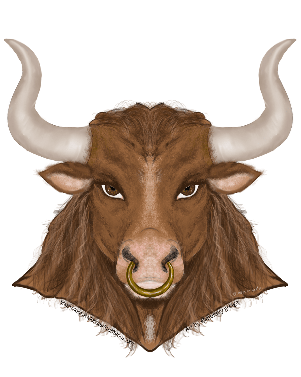 PREORDER Minotaur Pillow • 16x16" Minotaur Shaped Pillow • MAYNOTAUR Collection - Monster Stuff Store