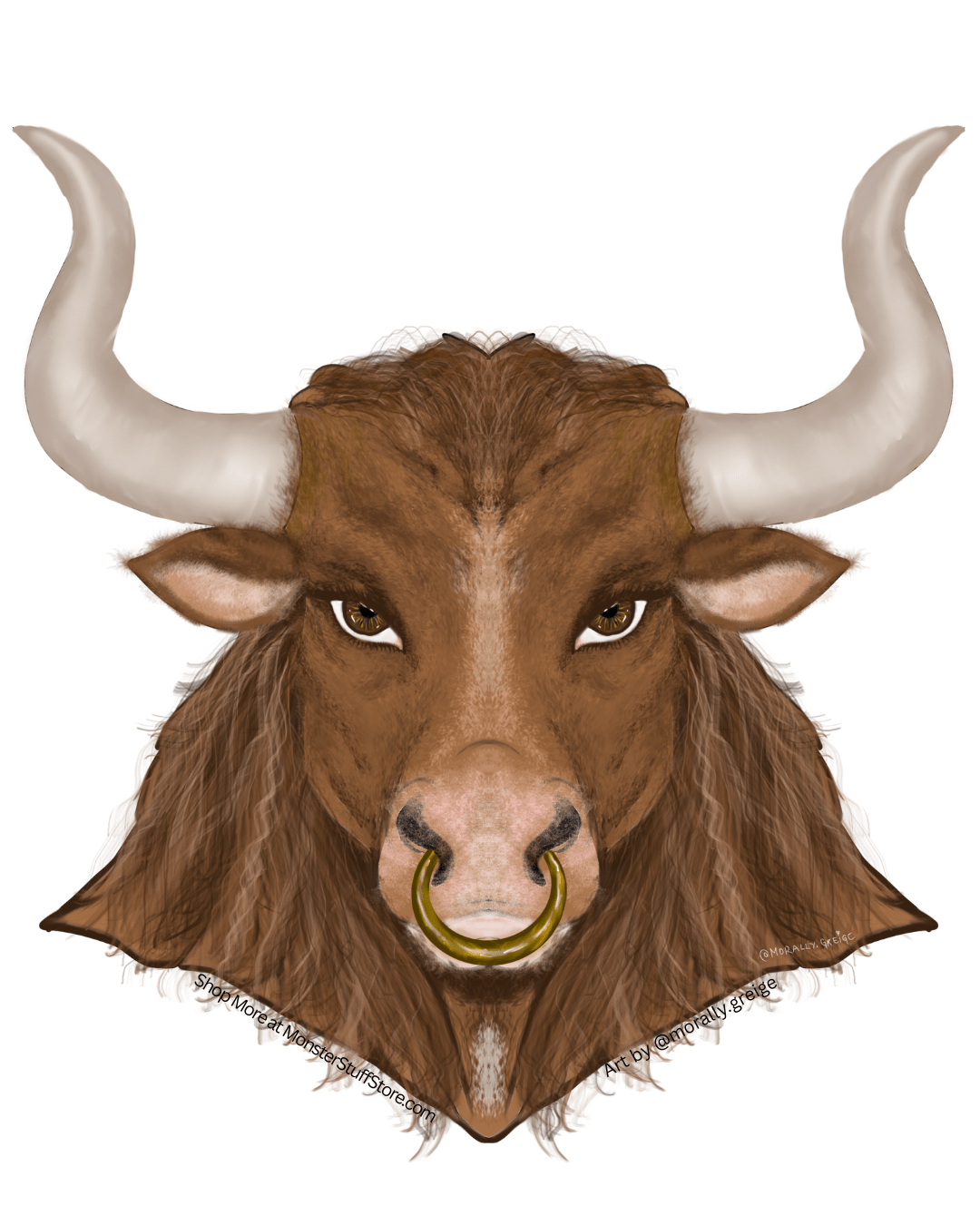 PREORDER Minotaur Pillow • 16x16" Minotaur Shaped Pillow • MAYNOTAUR Collection - Monster Stuff Store