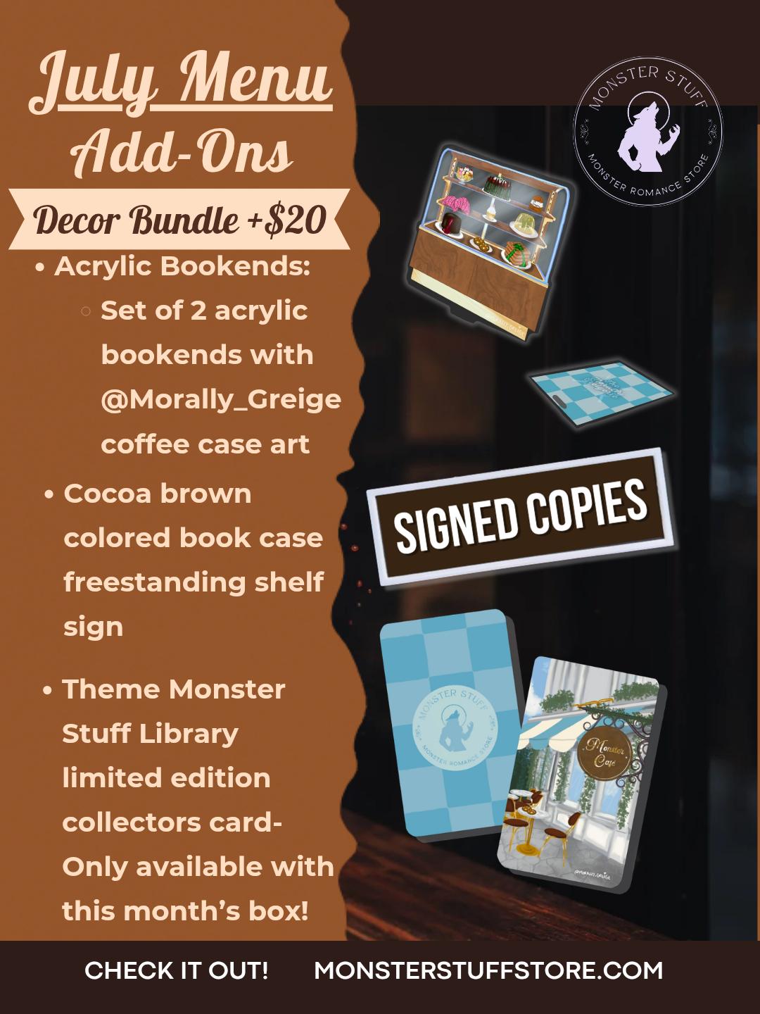 PREORDER • Monthly Subscription Box: July • Theme: Cafè • 3 Book Box + Bundle Options - Monster Stuff Store