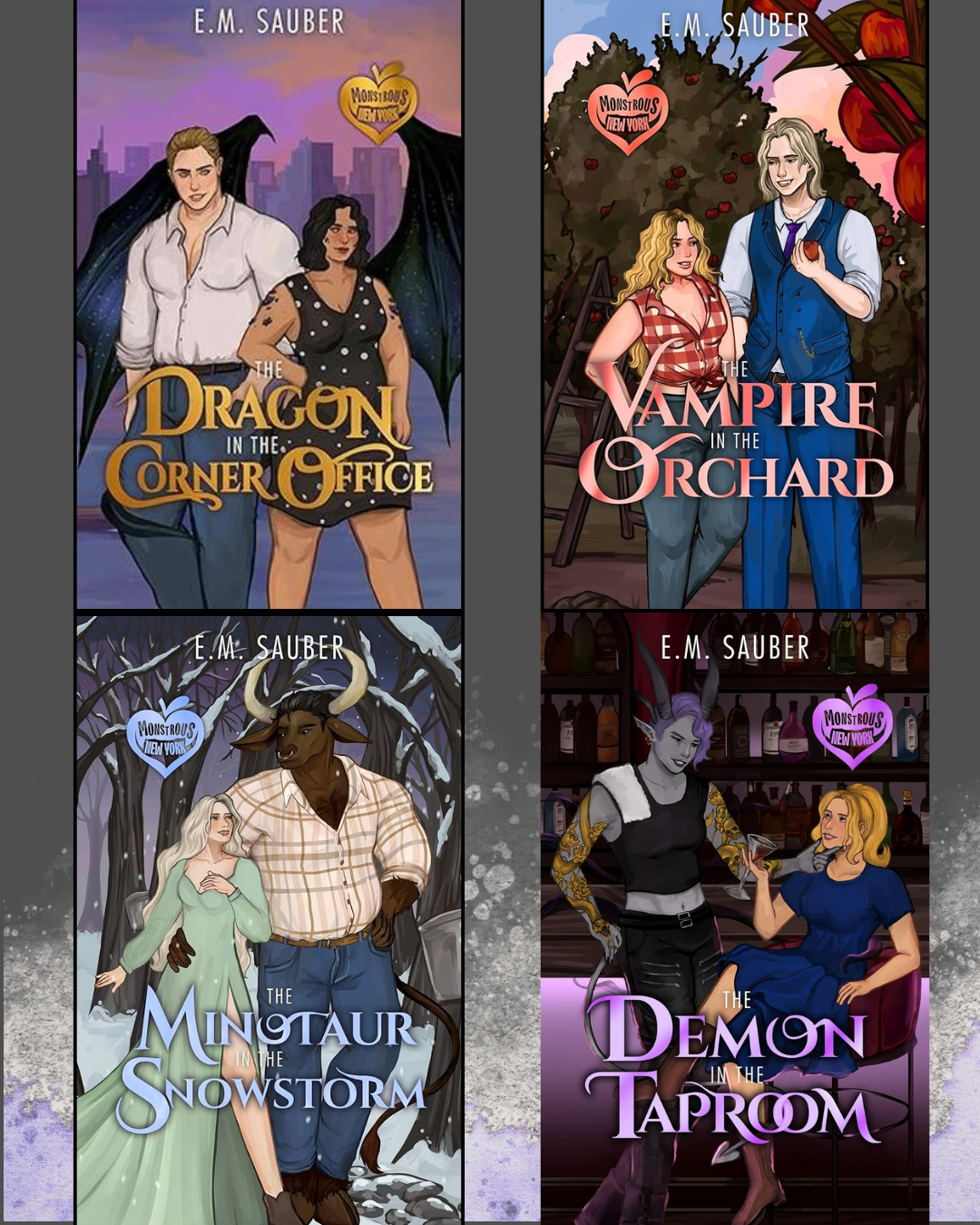 PREORDER • The Monstrous New York Series • by E.M. Sauber • Signed Paperbacks w/ Extras • Buy 1 or All 4! - Monster Stuff Store