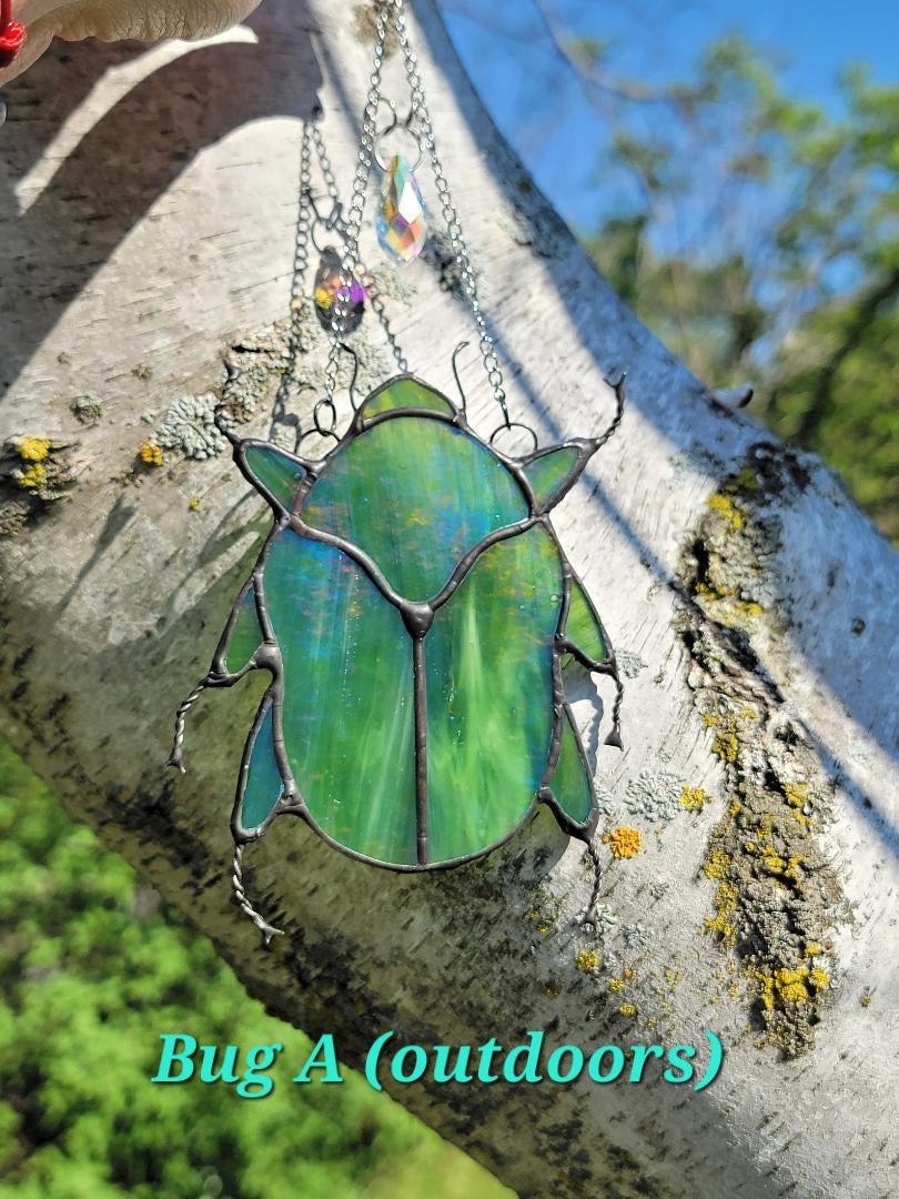 Stained Glass Art • Bugs and Tentacles • by Nathalia Rui • Handmade