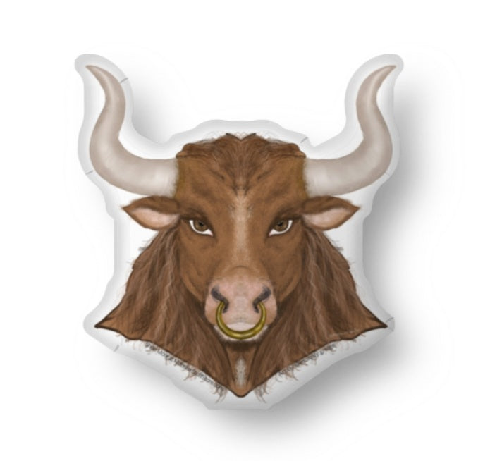 PREORDER Minotaur Pillow • 16x16" Minotaur Shaped Pillow • MAYNOTAUR Collection