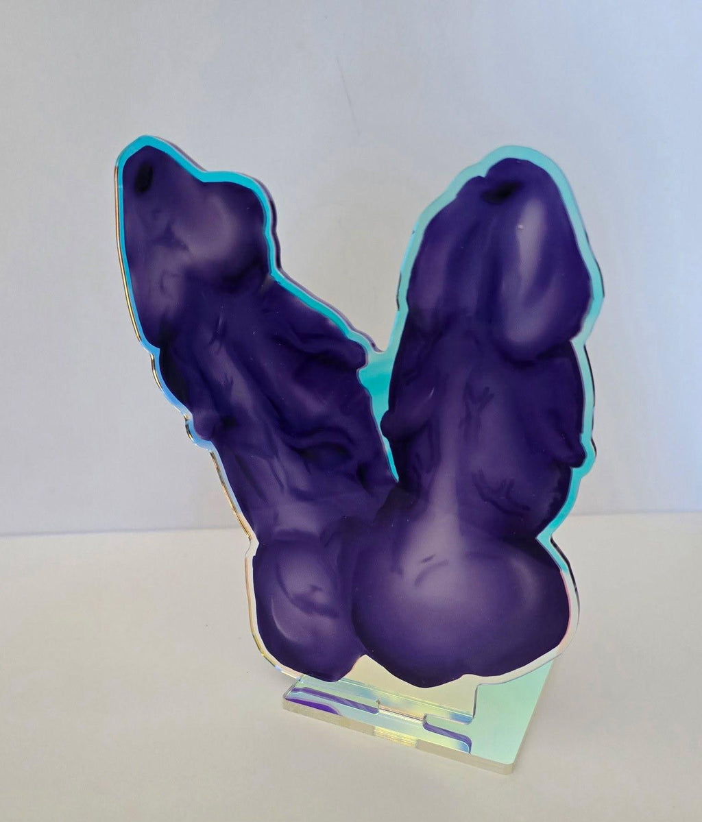Double Purple Peen Acrylic Bookends • Set of 2