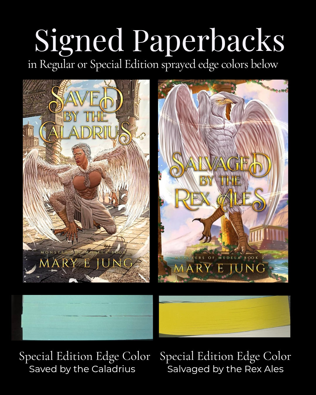 Sauvée par la Caladrius (Livre 1) • Récupérée par le Rex Alex (Livre 2) • Options du PACK DELUXE • par Mary E Jung