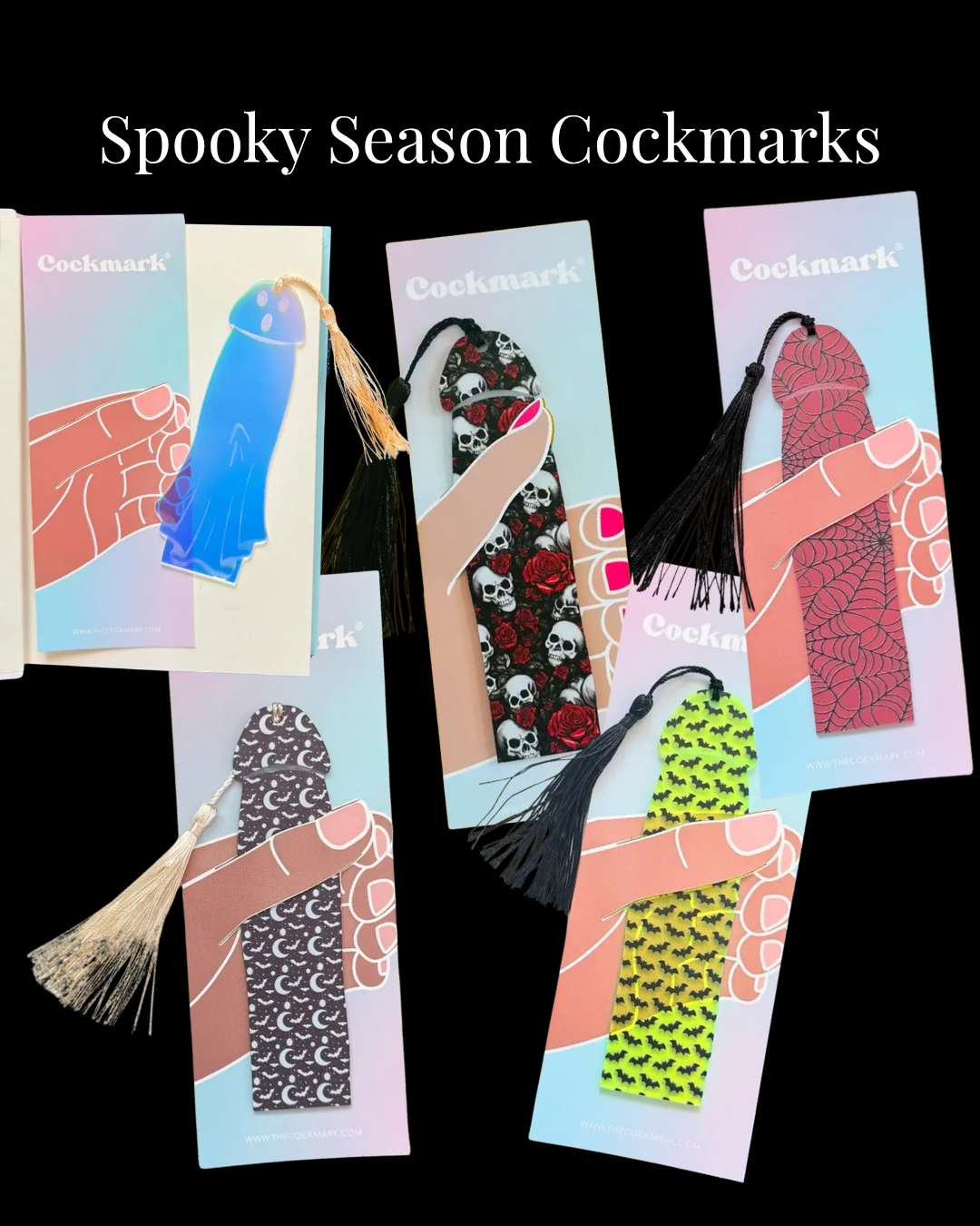 PREORDER • Spooky Season Cockmarks • Halloween Bookmark Designs