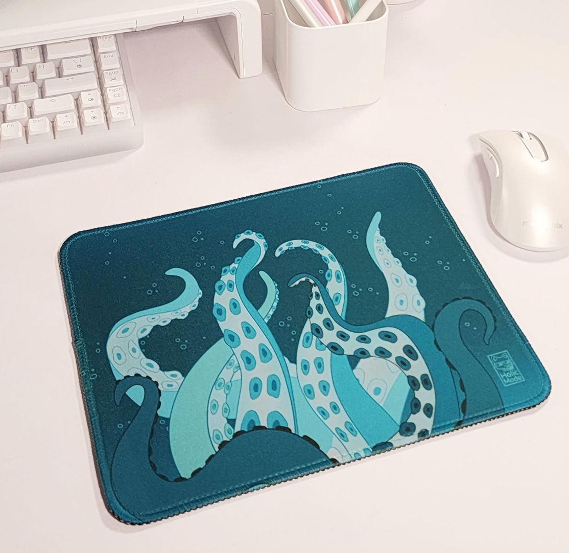 Tapis de souris et sous-mains pieuvre