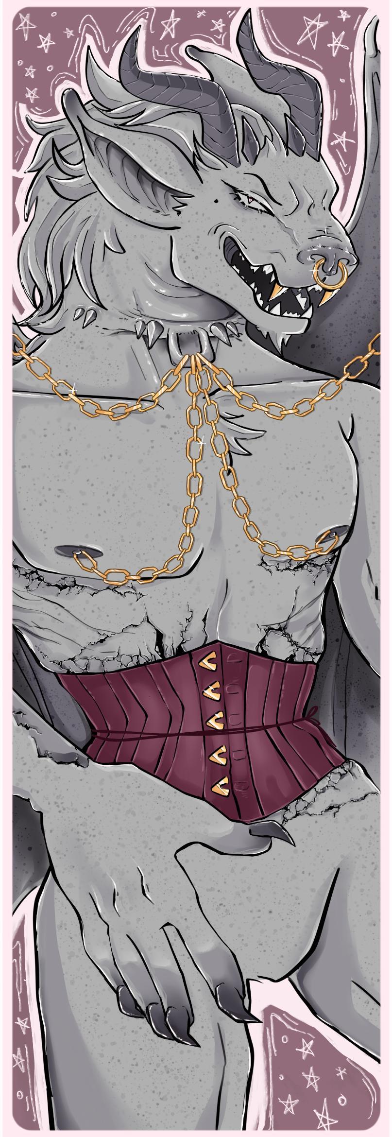 Nathalia Rui Art • Gargoyle SFW/NSFW Bookmark