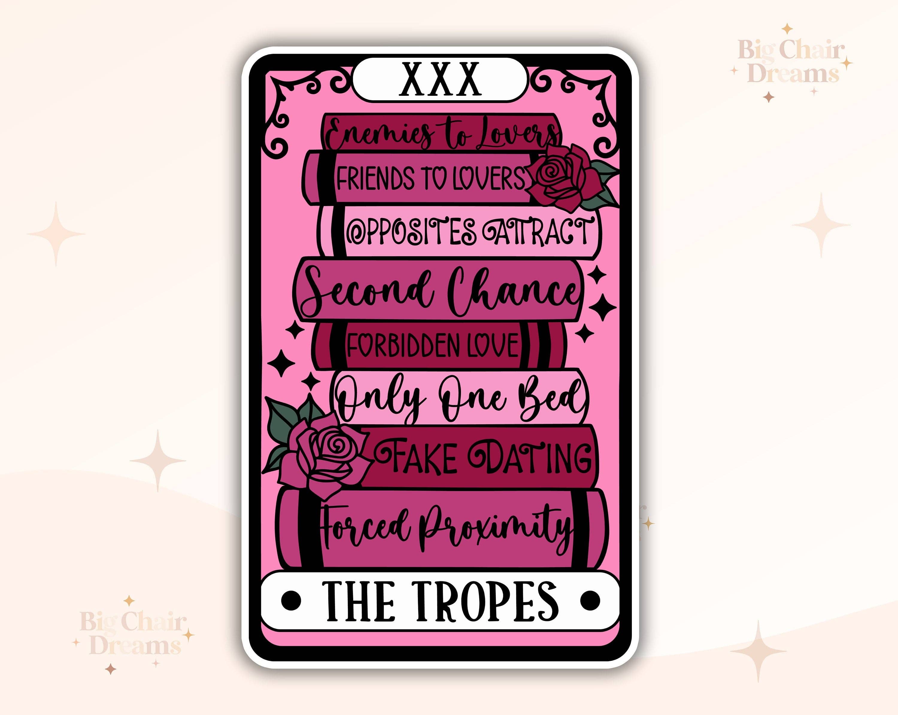 Tarot Card Stickers • Book Tropes and Cryptids Designs • 2.5" Glossy Stickers