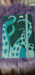 Kraken Tentacle Hardcover Journal • Teal + Pastel Options