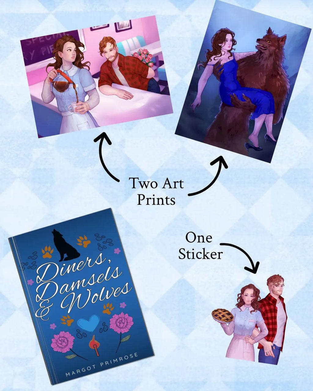 PREORDER Diners, Damsels, & Wolves • by Margot Primrose • Includes Art Prints