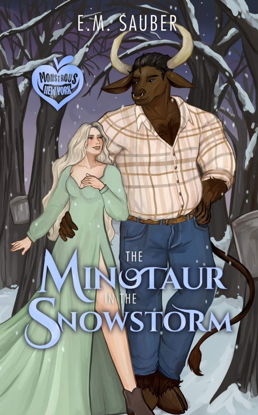 The Minotaur in the Snowstorm • by E.M. Sauber • Signed Paperbacks • Includes NSFW Character Art • MAYNOTAUR
