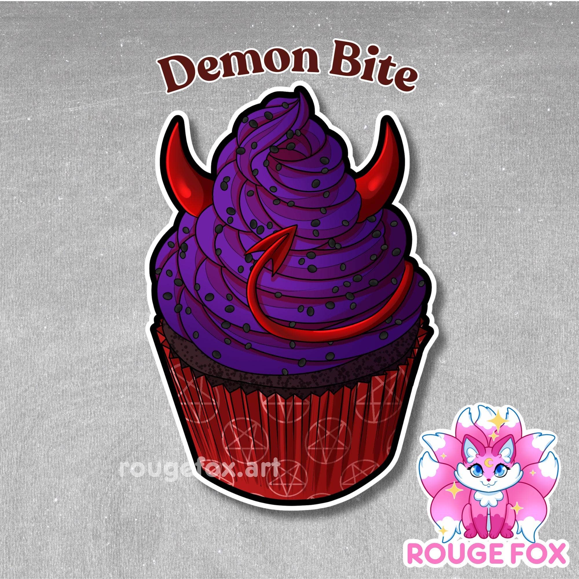 I Love Monsters Cupcake Sticker Vinyl Decals - Multiple Designs - 2.5"