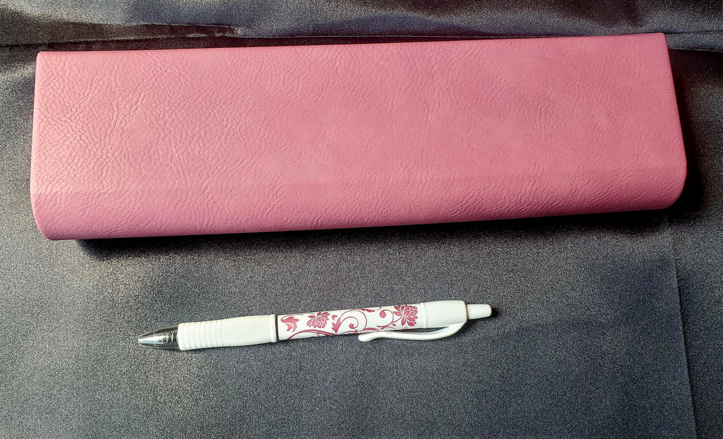 Pink Pill Case: "Heat Suppressants" • Omegaverse Engraved Leatherette Pill Box • 1 x7 Days • READY TO SHIP