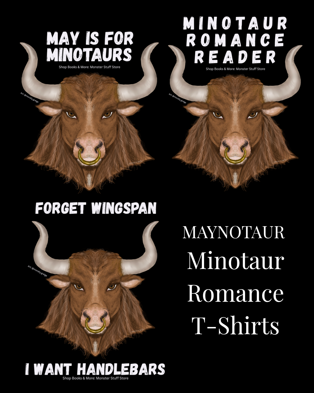PREORDER • Minotaur Lover Unisex T-Shirts • Three Design Options • MAYNOTAUR Collection