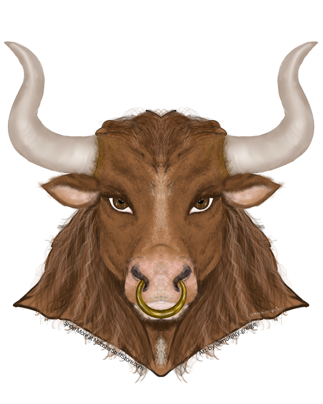 PREORDER Minotaur Pillow • 16x16" Minotaur Shaped Pillow • MAYNOTAUR Collection