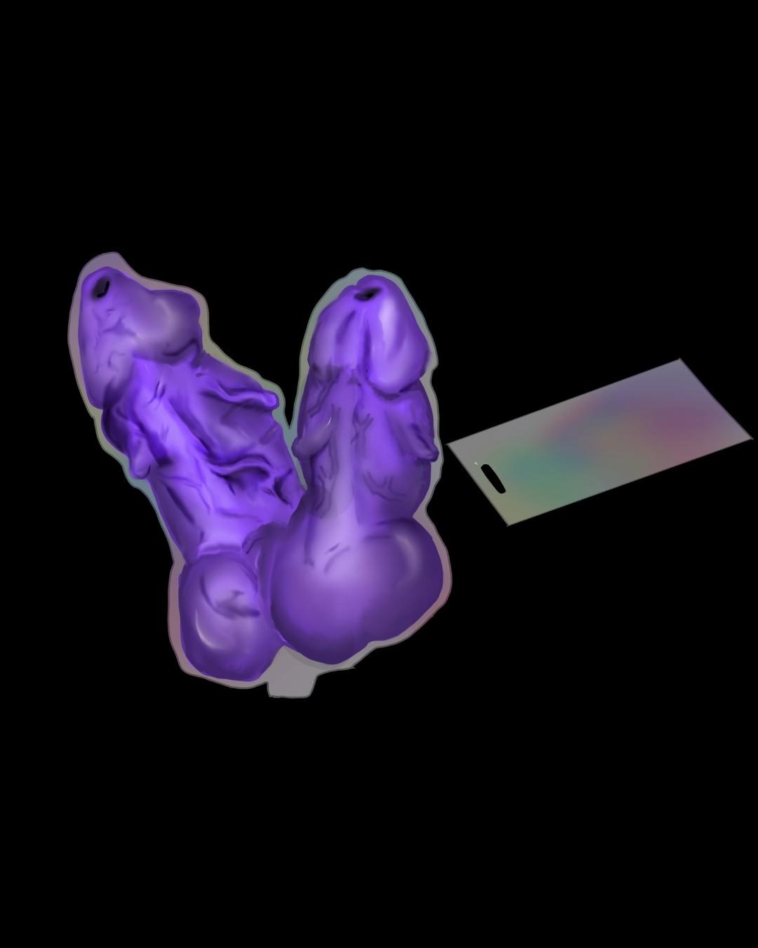 Double Purple Peen Acrylic Bookends • Set of 2