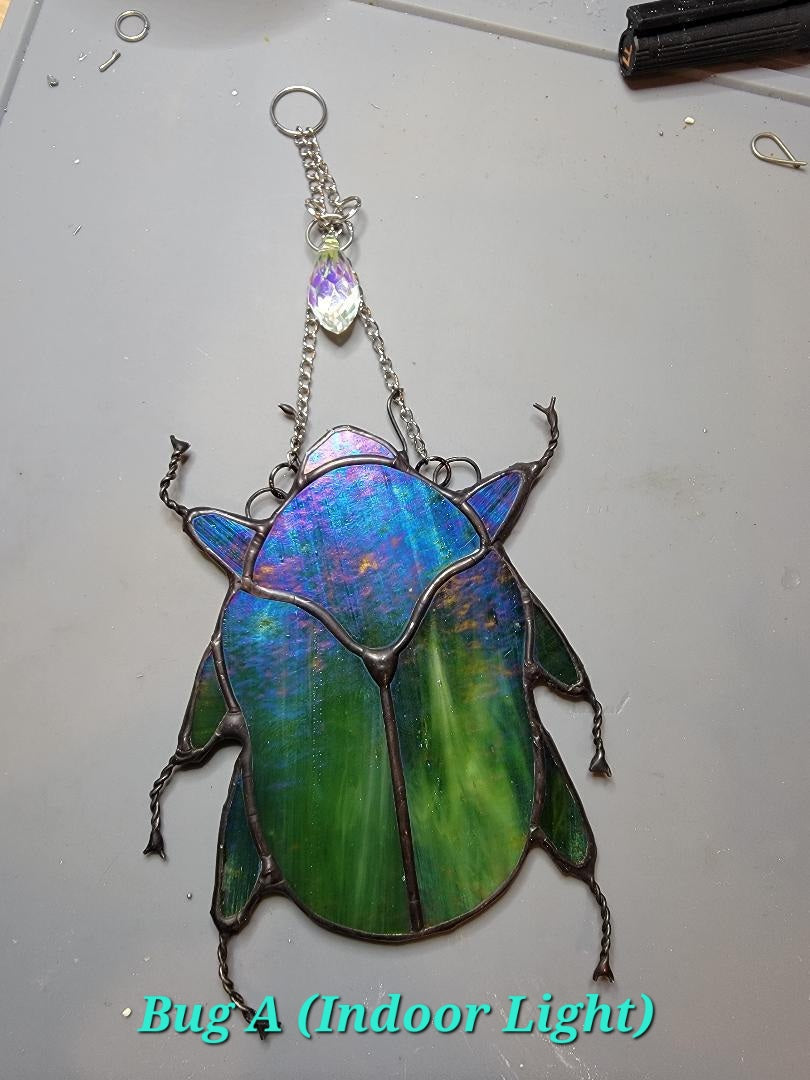 Stained Glass Art • Bugs and Tentacles • by Nathalia Rui • Handmade