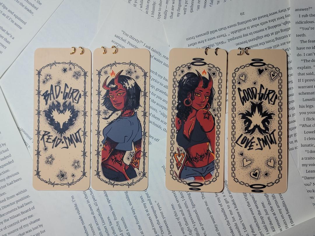 Nathalia Rui Art • Demon Girl Bookmarks • SFW and NSFW Versions