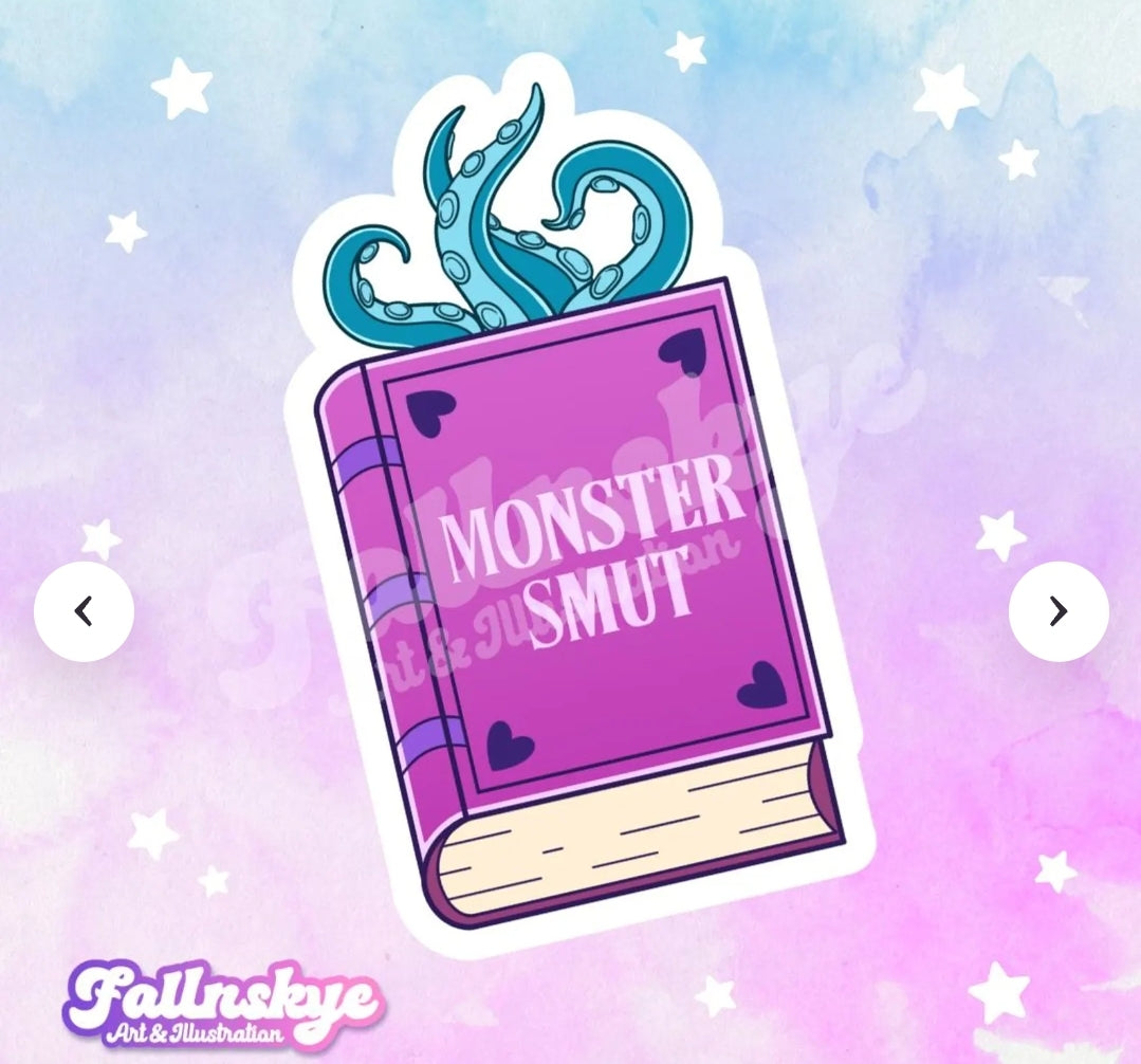 Monster Book Sticker • Monster Smut • by Fallnskye Artist