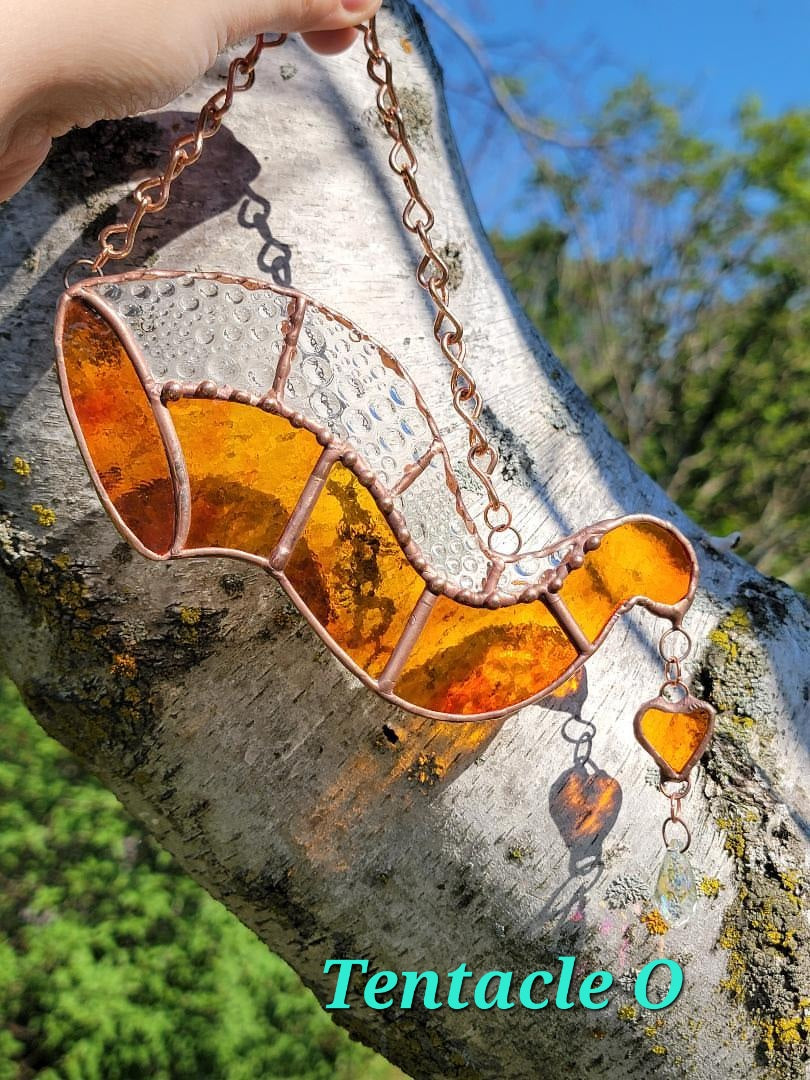 Stained Glass Art • Bugs and Tentacles • by Nathalia Rui • Handmade
